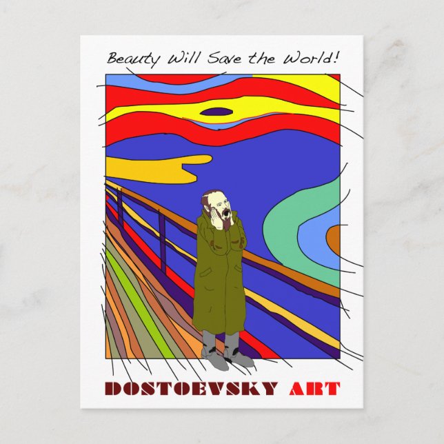 Dostoevsky art "Munch" postcard (Front)