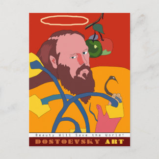 Dostoevsky art postcard