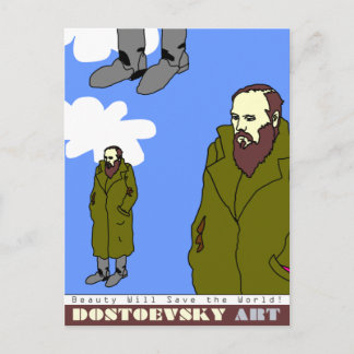 Dostoevsky art postcard