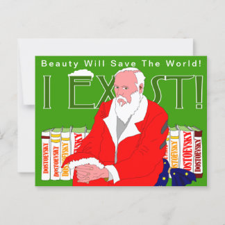 Dostoevsky as Santa Postcard