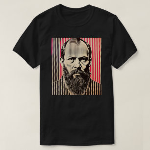 Dostoevsky in BAUHAUS optical illusion style T-Shirt
