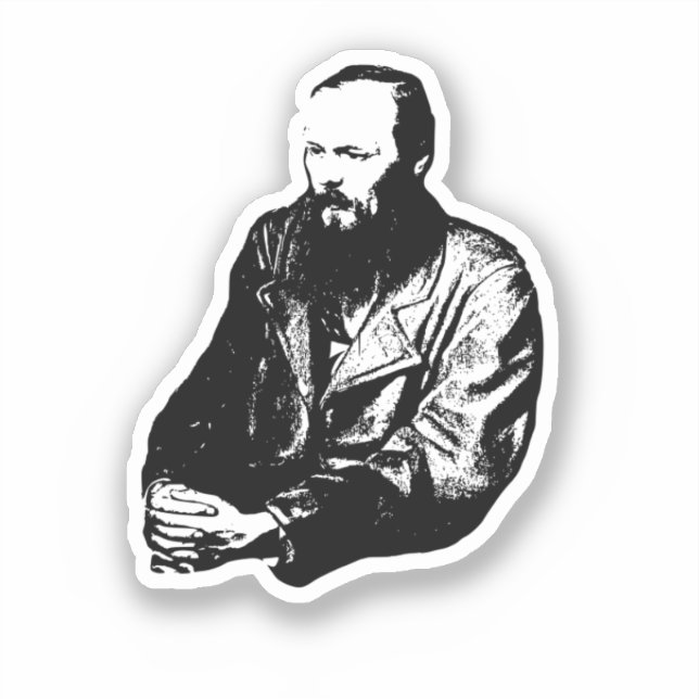 Dostoyevsky Classic Round Sticker (Front)