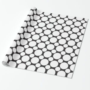 Dot 2 Black and White Wrapping Paper