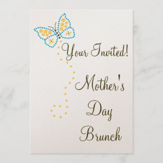 Dot Art Butterfly Invitation