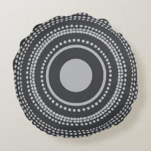 Dot Art Round Pillow Design