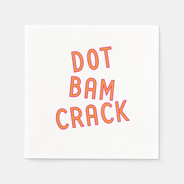 Dot Bam Crack Mahjong Paper Napkins (Front)