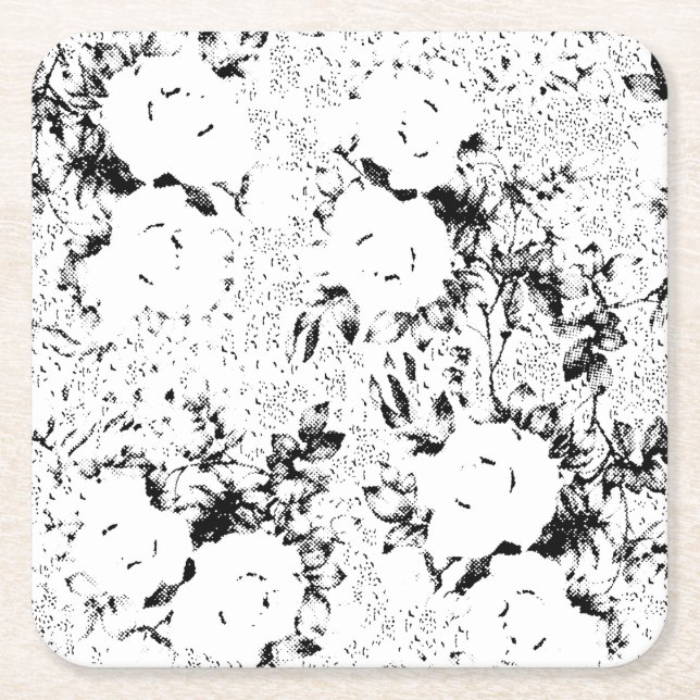 Dot, Black Cow Paper Coaster (Front)