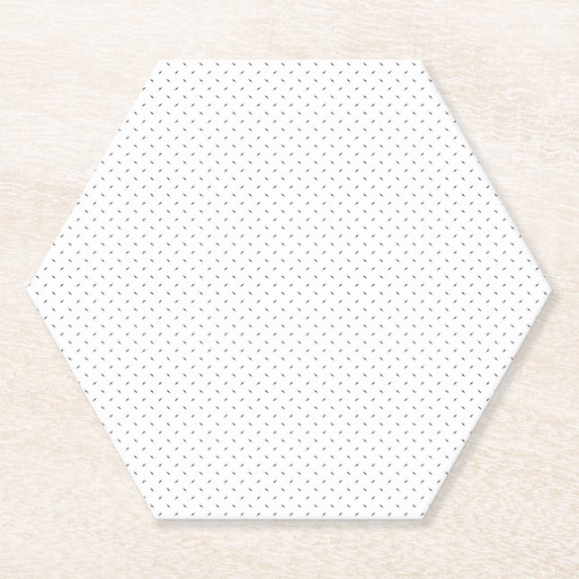 Dot, Black Paper Coaster (Front)