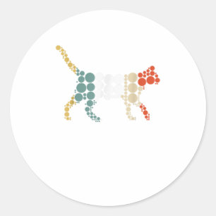 Dot Cat Lovers Funny Dots Day Gift Internati Classic Round Sticker