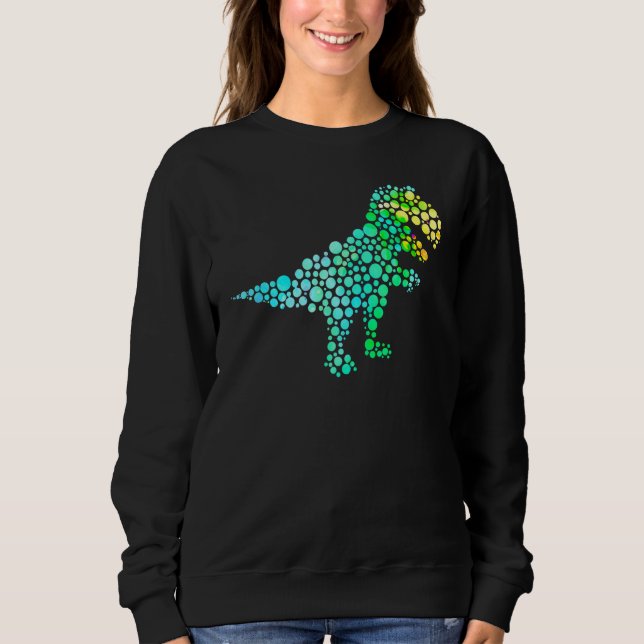 Dot Day T Rex Dinosaur Lover Polka Dot Pattern Int Sweatshirt (Front)