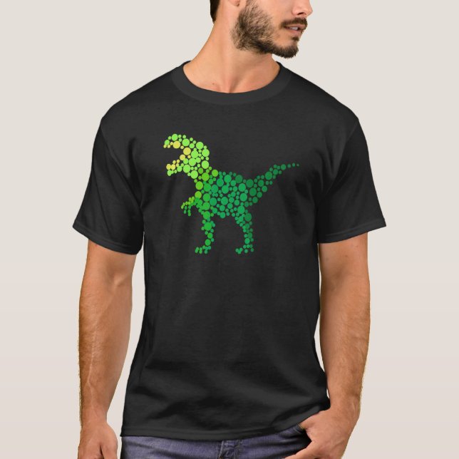 Dot Day TRexs Dinosaur Lover Polka Dot Pattern Int T-Shirt (Front)