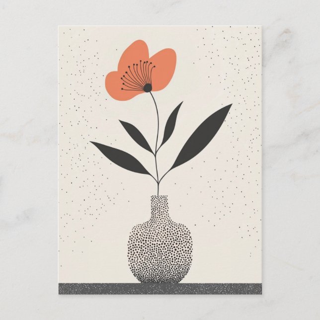 Dot Dot Flower #001 Postcard (Front)