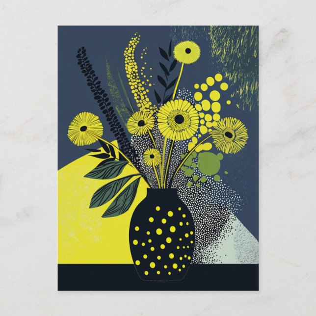 Dot Dot Flower #005 Postcard (Front)