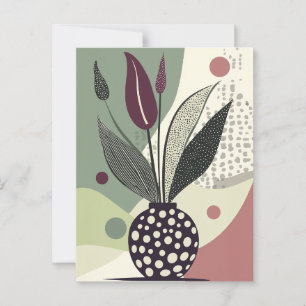 Dot Dot Flower #021 Postcard