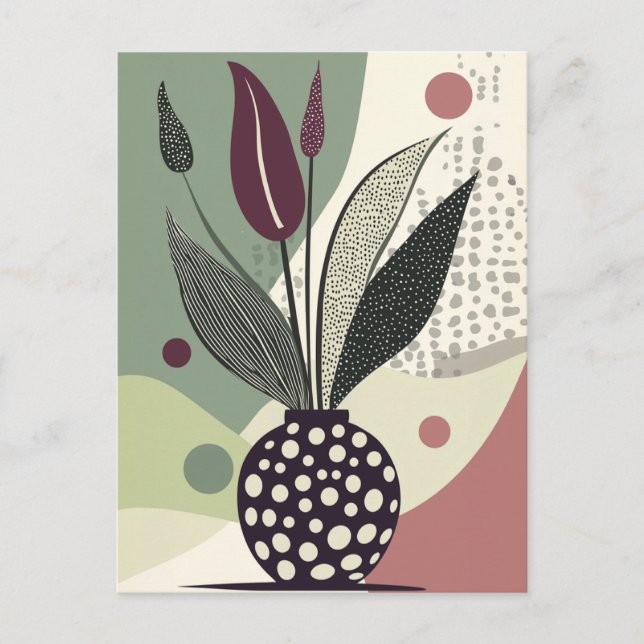 Dot Dot Flower #021 Postcard (Front)