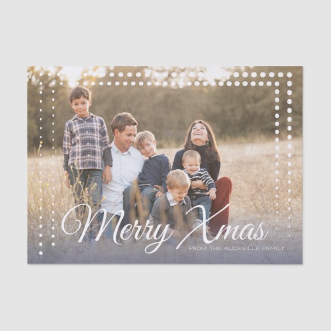 Dot Frame - Christmas - Tissue Paper (Front)
