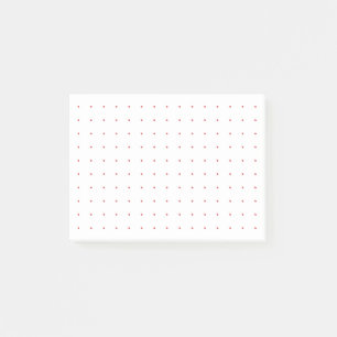 Dot-Grid/Bullet 4x3 (Red Dots) Post-it Notes