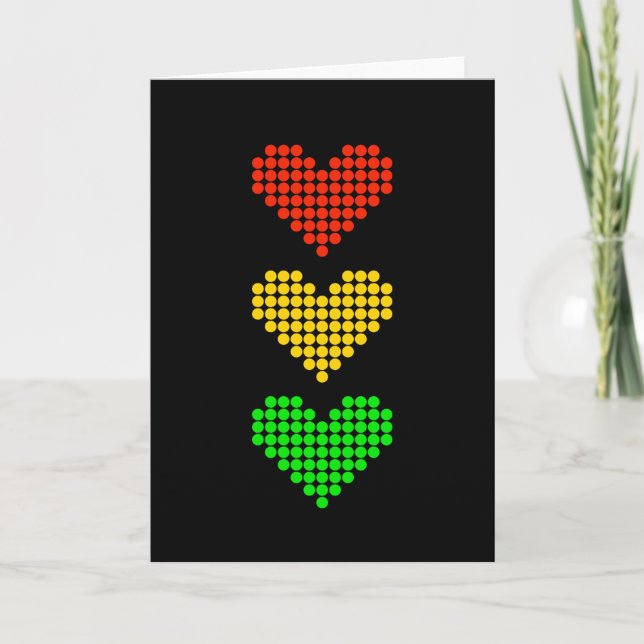 Dot Heart Stoplight Card (Front)