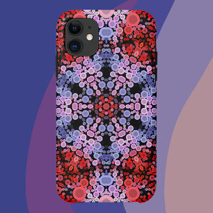 Dot Mandala Flower Blue Red and Pink iPhone 11 Case