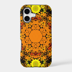 Dot Mandala Flower Orange Yellow and Green