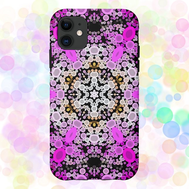 Dot Mandala Flower Pink and White Case-Mate iPhone Case (Creator Uploaded)