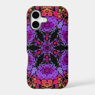 Dot Mandala Flower Purple Orange and Yellow
