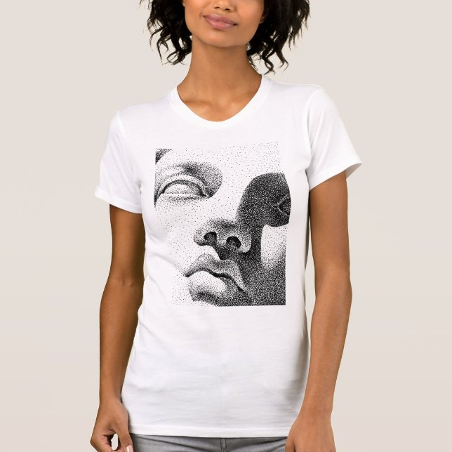 Dot Matrix Art: Classical Marble Face T-Shirt (Front)