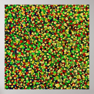 DOT MATRIX: GREEN Canvas Poster