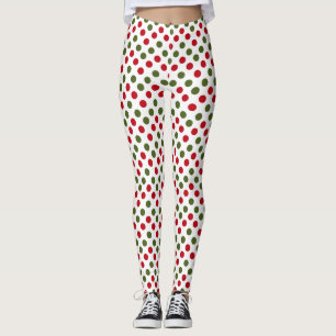 Dot Me Red And Green Leggings