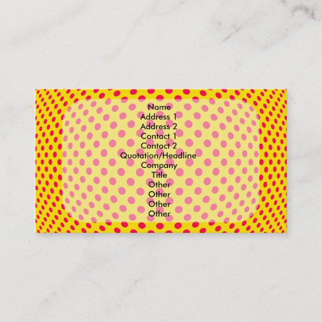 Dot Optical Illusion Business Card (Front)