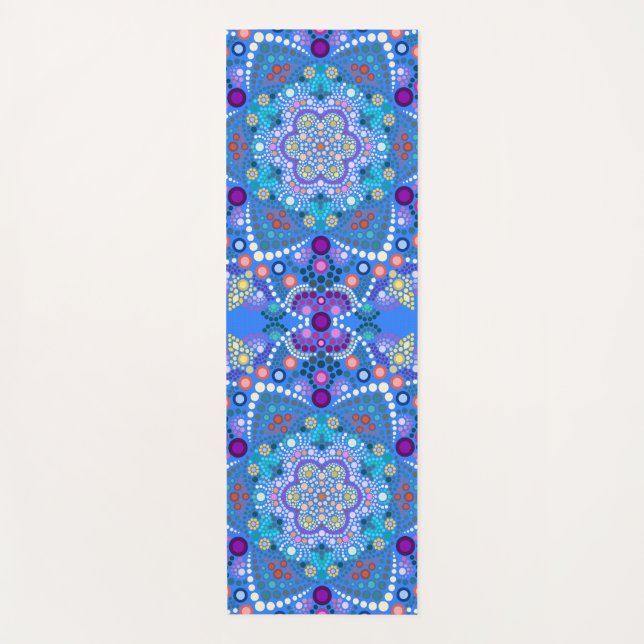 dot painting meets mandala 2 18 yoga mat (Front)