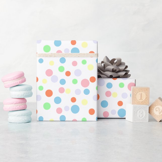Dot Parade Bright spring colours Wrapping Paper (Baby Shower)