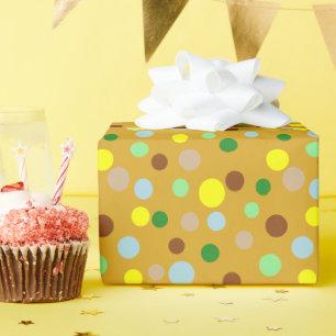 Dot Parade natural colours Wrapping Paper