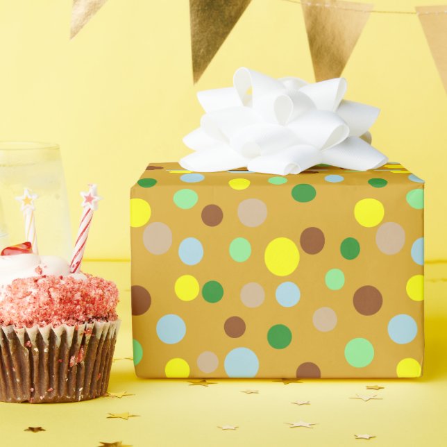 Dot Parade natural colours Wrapping Paper (Birthday Party)