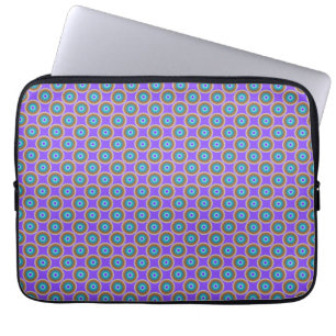 Dot Pattern - Blue Violet Purple Lavender Laptop Sleeve