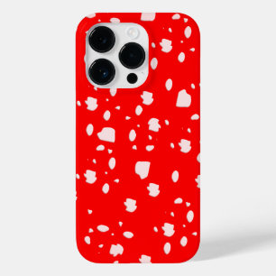 dot pattern with red toadstool mushroom  Case-Mate iPhone 14 pro case