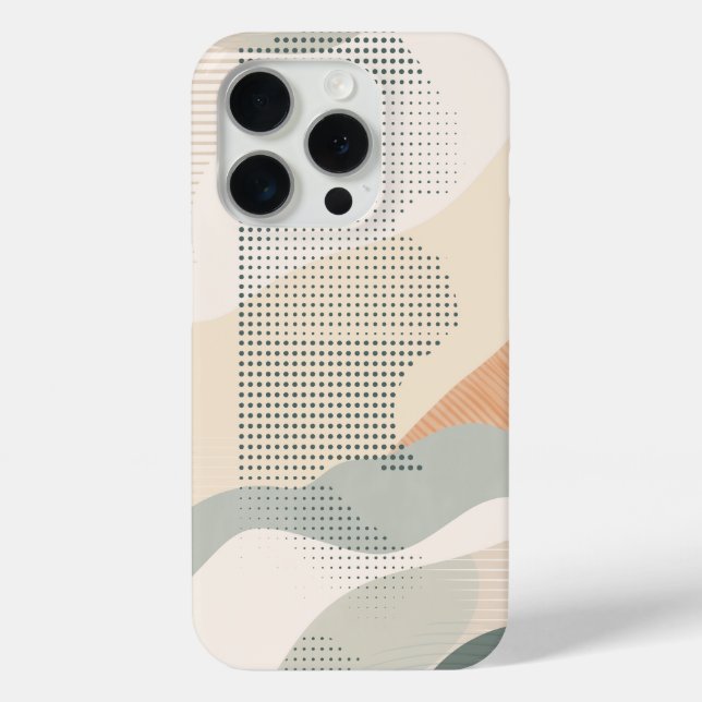 Dot patterns in shapes in neutral shades Case-Mate iPhone case (Back)