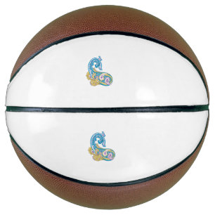Dot, Sherpa Blue, Golden Sand Design Basketball