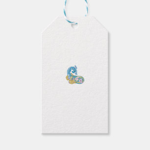 Dot, Sherpa Blue, Golden Sand Design Gift Tags