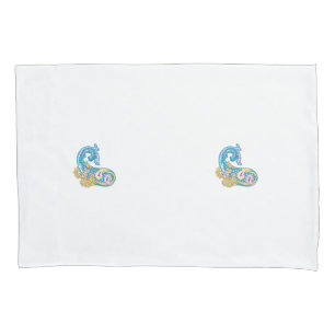Dot, Sherpa Blue, Golden Sand Design Pillowcase