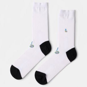 Dot, Sherpa Blue, Golden Sand Design Socks