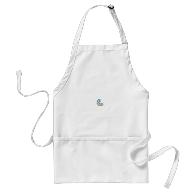 Dot, Sherpa Blue, Golden Sand Design Standard Apron (Front)