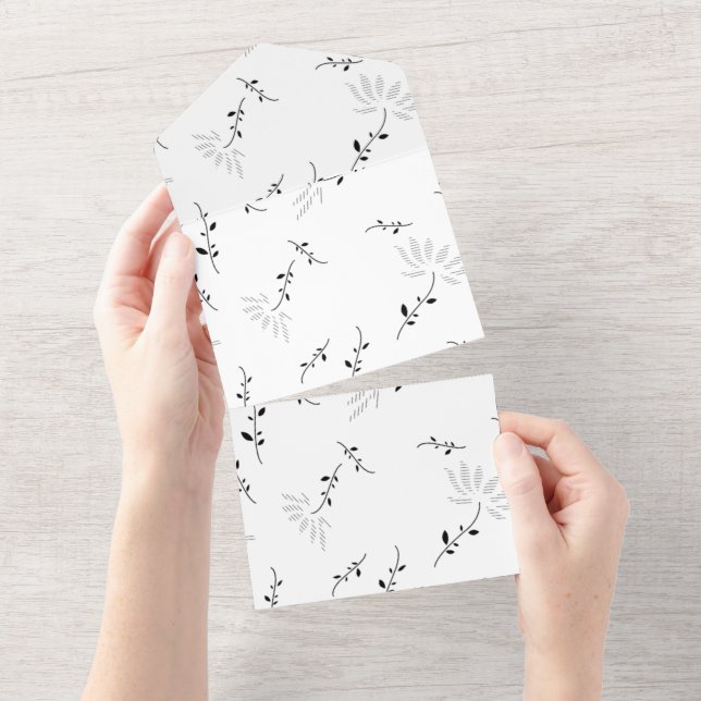 Dot, Snow Drift All In One Invitation (Tearaway)