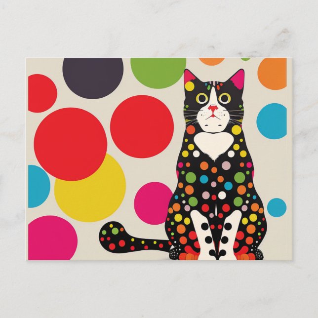 Dot the Cat, Thinking of you Postcard (Front)