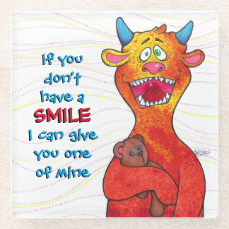 Dot the Monster, glass coaster