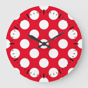 Dot White Large Clock