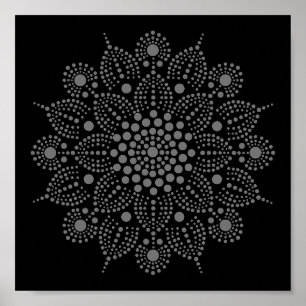 Dot Your Own Floral Mandala  Poster