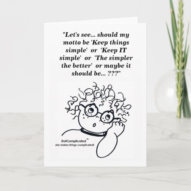 DotComplicated(TM) Greeting Card (Front)