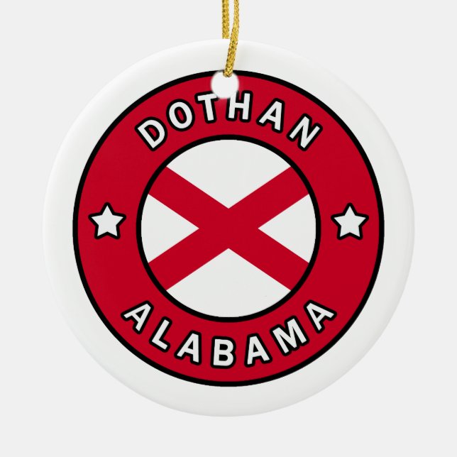 Dothan Alabama Ceramic Ornament (Front)