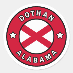 Dothan Alabama Classic Round Sticker